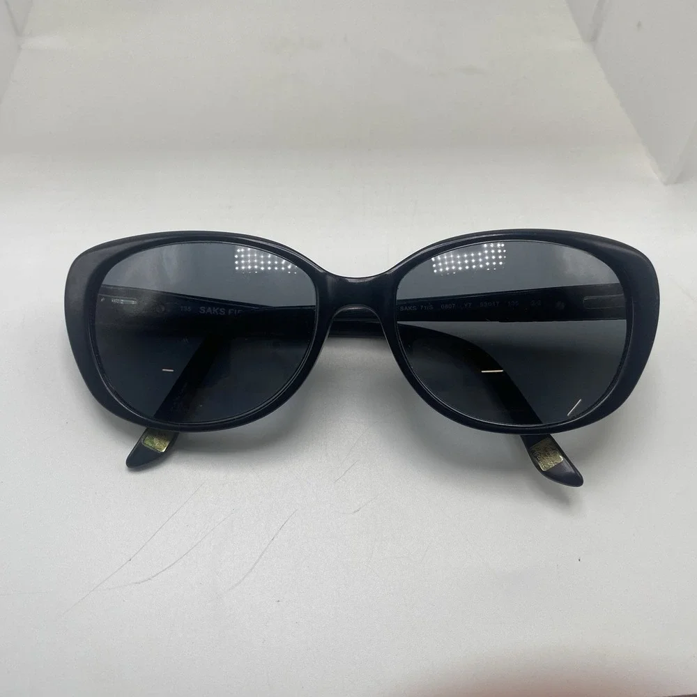 Saks Fifth Avenue Sunglasses Women FRAME ONLY SAKS 71/S 53-17-135 Black 673